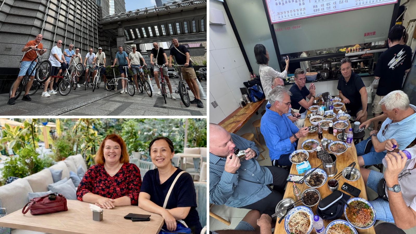 Met onze reisgroep bezochten we tijdens onze studietour meer dan 100 foodconcepten, linksonder onze expertguides Jessica Gleeson (l) en Kay Xu (r)